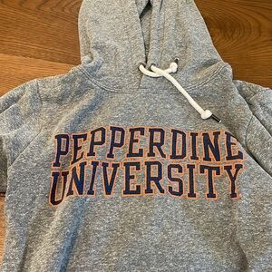 Pepperdine Washed Grey Drawstring Sweatshirt - LIKE NEW